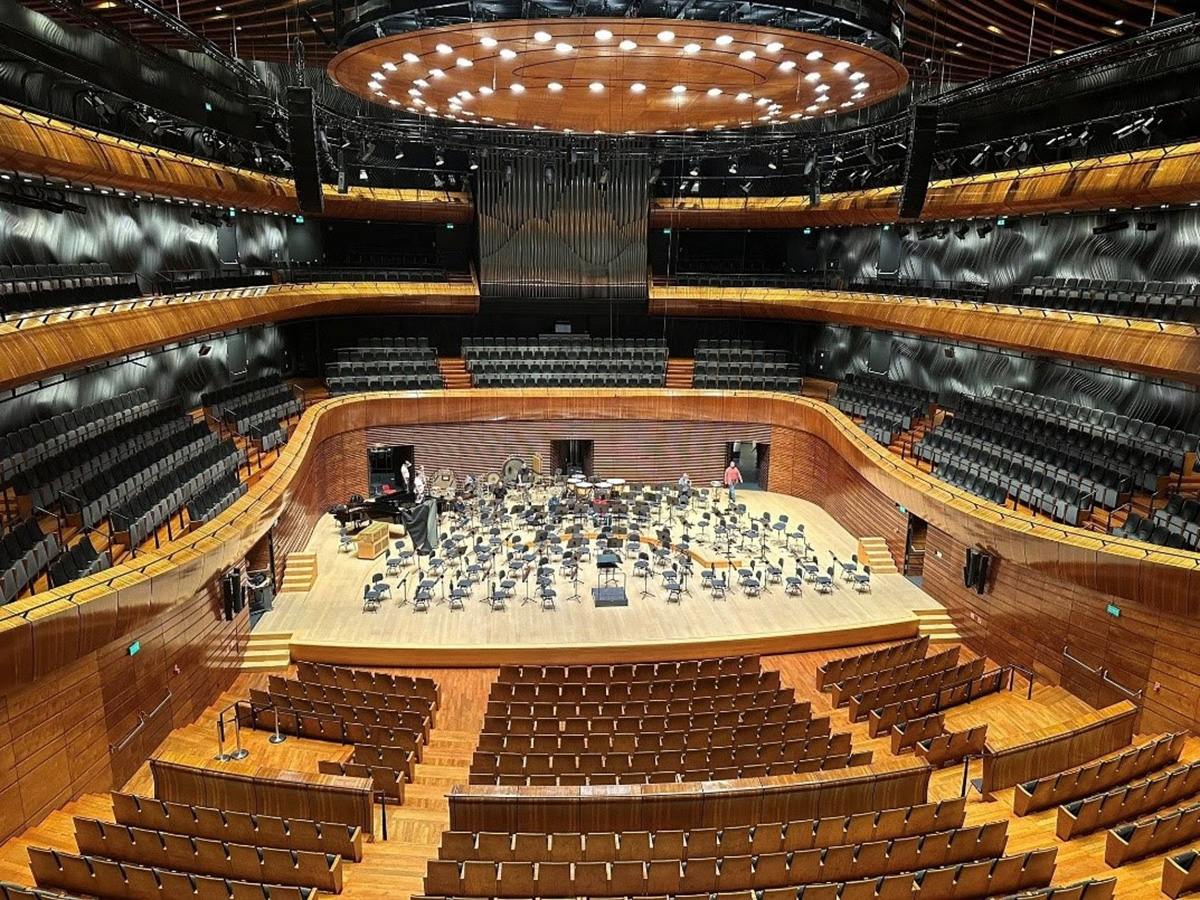 Finalen i bandkonkurransen holdes i byens flotte konsertsal.