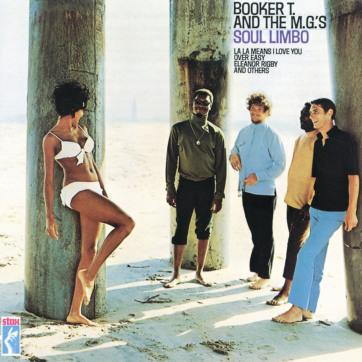 Booker T & The MG's klassiske utgivelse fra 1968, fra høyre Steve Cropper, Jones, Donald 